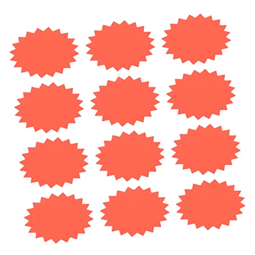 KALLORY 1 Satz Werbepreis Fluoreszierend Machen Etikett Farbig Bunt Preisschild Für Waren Preisschilder Kreatives Preisschild Verkaufspreis Aufkleber Papier Orange 120 Stück von KALLORY