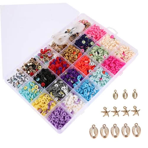 KALLORY 1 Schachtel Polymer-Perlen-Set Armbandperlen basteln Bausatz Ton Kunsthandwerk Perlen für Armbänder dekoration Armbinde Zubehörperlen Anhänger zur Schmuckherstellung Legierung KALLORY 1 Schachtel Polymer-Perlen-Set Armbandperlen basteln Bausatz Ton Kunsthandwerk Perlen für Armbänder dekoration Armbinde Zubehörperlen Anhänger zur Schmuckherstellung Legierung von KALLORY