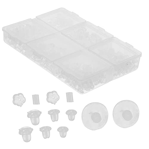 KALLORY 1 Schachtel Transparente Ohrstöpsel Unterstützungen Rücken Ohren Ohrring-verschlüsse Ohrstecker Selber Machen Ohrringstopper Ohrstecker Aus Silikon Schmuckzubehör Kieselgel von KALLORY