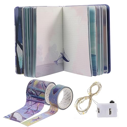 KALLORY 1 Set Leuchtkasten Handbuch Set Notebooks Scrapbooking Schreibwaren Notebook Tagebuch Studenten Schreibwaren Studenten Notizblock Papier von KALLORY