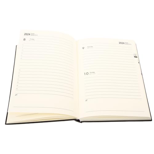 KALLORY 1 Stück Agenda-Buch Studentenplaner College -Planer Planerbuch Planer für Mittelschüler täglicher Arbeitsplaner Planer für die Schule Studentenagenda tägliche Agenda Papier Schwarz von KALLORY