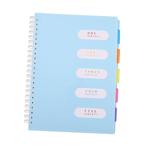 KALLORY 1 Stück Verdickte Rollover -notizbuch Liniertes Notizbuch Beachten Sie Pads Notizbücher Notizbilder Spiral- Spiralblock Notizblock Süße Schulsachen Für Mädchen Blau von KALLORY