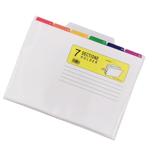 KALLORY 1 Stück Wasserdichte Aktentasche Behälter farbige Ordner Dateiorganisator Organisator aus Papier Halter Aktenordner aus Papier Ordner für Office-Projektdateien Dokumentordner Weiß von KALLORY