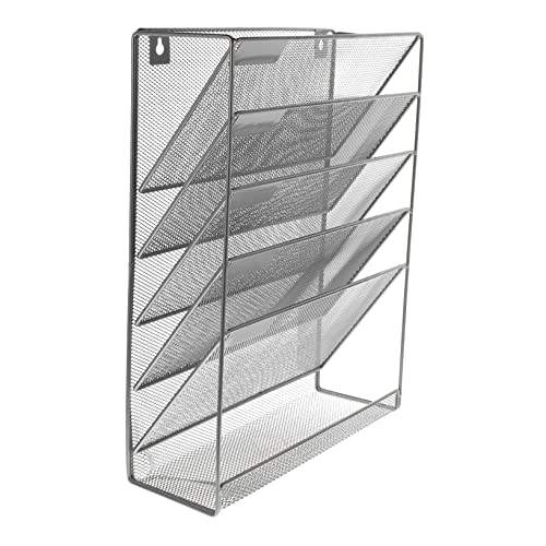 KALLORY 1 Stück wandmontierter Aktenständer Sortierer für hängende Akten wandmontierter Aktenordner Schreibtisch Stand Wandlagerorganisator wandmontierte Aktenhalter Schmiedeeisen Silber KALLORY 1 Stück wandmontierter Aktenständer Sortierer für hängende Akten wandmontierter Aktenordner Schreibtisch Stand Wandlagerorganisator wandmontierte Aktenhalter Schmiedeeisen Silber von KALLORY
