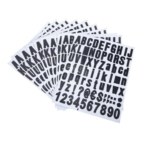 KALLORY 10 Blatt Adressetikett Nennen Sie Alphabet -Buchstabenaufkleber selbstklebende Zahlen Aufkleber mit Briefkastennummern Aufkleber mit Buchstabennummern Mailbox -Abziehbilder PVC KALLORY 10 Blatt Adressetikett Nennen Sie Alphabet -Buchstabenaufkleber selbstklebende Zahlen Aufkleber mit Briefkastennummern Aufkleber mit Buchstabennummern Mailbox -Abziehbilder PVC von KALLORY