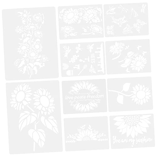 KALLORY 10 Blatt Botanische Zeichnungsvorlage Malschablonen ausgehöhlte Zeichnungsvorlagen zeichenschablonen DIY Schablonen Zeichenwerkzeuge Schablonen zum Malen von Blumen das Haustier von KALLORY