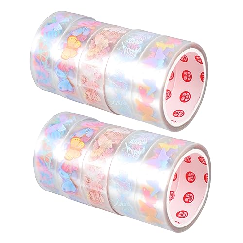 KALLORY 10 Rollen Transparentes Washi-Tape wasserdichtes Band Hund Spender the washi tape farbiges klebeband aufkleber Album-Washi-Tape durchsichtiges Klebeband Haustier (Polyester) von KALLORY