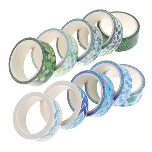 KALLORY 10 Rollen Washi-Taschenband Schwarz farbig Streifen für Journaling Gold Dekorative Klebebänder Handgemachte Washi-Tapes aufkleber Washi Tape kawaii Tagebuchband Japanisches Papier von KALLORY