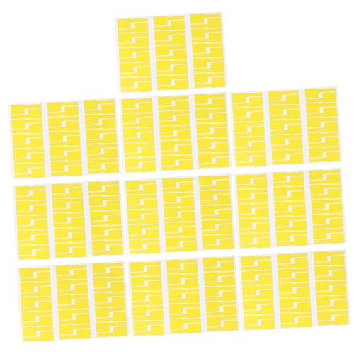 KALLORY 10 Stück Etikettenaufkleber Für Netzwerkkabel Identifikation Etikettenhersteller Aufkleber Für Kabeletiketten Kennzeichnung Kabelmarker Farbig Farbe Klebrig Gelb von KALLORY