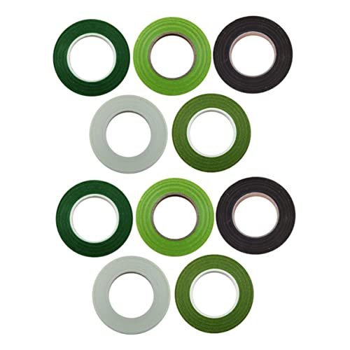 KALLORY 10 Stück Girlande Papierband Verpackung Blume Fälschung Lieferungen Herstellung Stiele Handwerk Anordnung Machen Werkzeug Papier Klebeband Stängelband von KALLORY