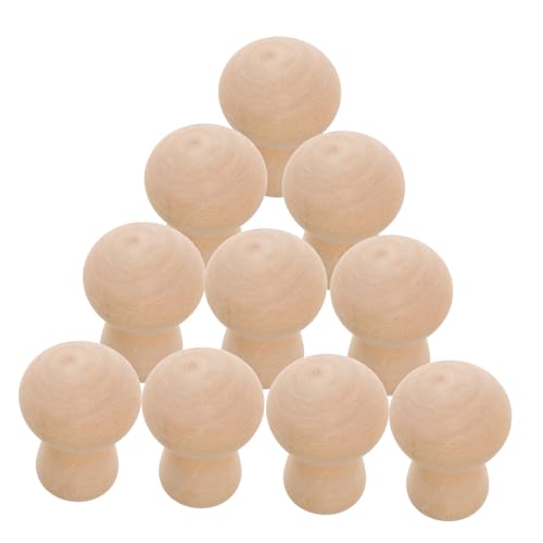 KALLORY 10 Stück Holzpilzkopfschmuck Dekorationen Pilzstift Pilzdekoration Mädchen lackierbar pilzdekor aus holz für DIY Holzpuppen Holzspielzeug unvollendete Verzierung Hölzern KALLORY 10 Stück Holzpilzkopfschmuck Dekorationen Pilzstift Pilzdekoration Mädchen lackierbar pilzdekor aus holz für DIY Holzpuppen Holzspielzeug unvollendete Verzierung Hölzern von KALLORY