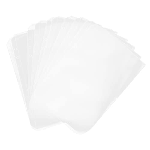KALLORY 10 Stück Informationstasche für Aufbewahrungstaschen Datei Loch klein briefumschläge ordner dokumententasche Losebeutel Aktentaschen mit losen Blättern Aktenhalter PVC Transparent von KALLORY