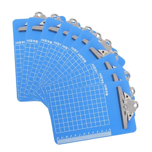 KALLORY 10 Stück Ordner für Schreibblöcke Bretter Zwischenablage klein schreibtafel buchstabentafel Schreibbrett write board Schreibplatte Ordner schreiben A4-Klemmbrett Plastik Blue von KALLORY