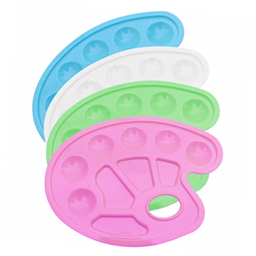 KALLORY 10 Stück Palette Farbtablett Wasser Malen Farbwannen Tabletts Farbmischer Weiß von KALLORY