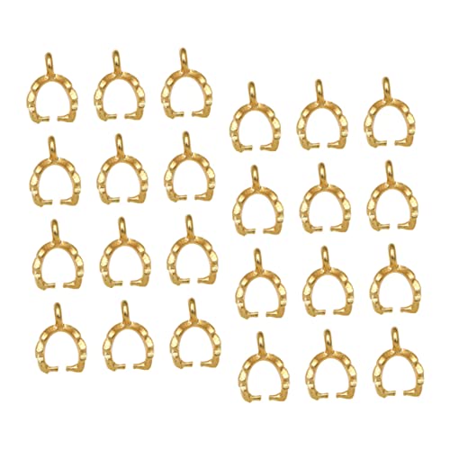 KALLORY 100 Stück Anhänger aus Legierung gold anhänger Schmuckanhänger Metallanhänger Schmuck Zubehör Schließe groß Herstellung Lochanhänger-Zubehör Blatt DIY Anhänger Golden von KALLORY