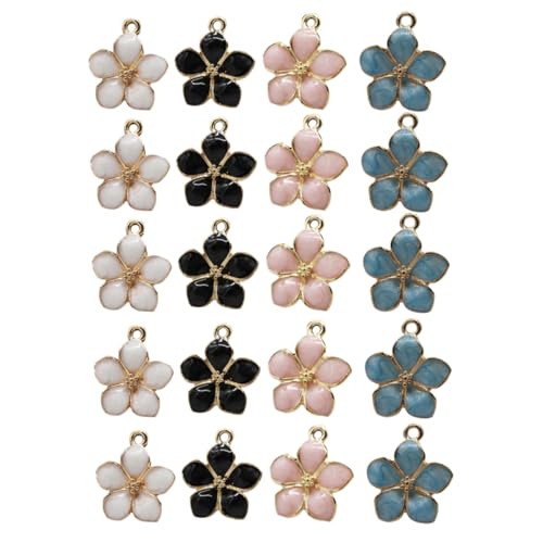 KALLORY 100 Stück Camellia Ohrringe Accessoires Blütenblatt-ohrring Blume Anhänger Zur Schmuckherstellung Armband Making Charms Schmuckanhänger Ohrringe Anhänger Ohrring Charme Legierung von KALLORY