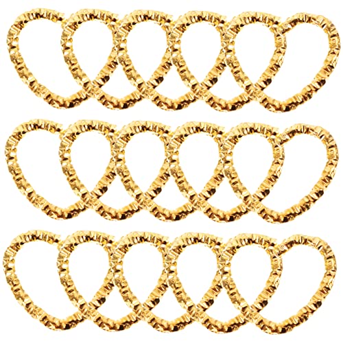 KALLORY 100 Stück Dekorativer Schlüsselring scheckheft scrabbook Herzförmige Schlüsselanhänger anahtarlık Anhänger für die Schmuckherstellung Ohrring-Anhänger Legierung Golden KALLORY 100 Stück Dekorativer Schlüsselring scheckheft scrabbook Herzförmige Schlüsselanhänger anahtarlık Anhänger für die Schmuckherstellung Ohrring-Anhänger Legierung Golden von KALLORY