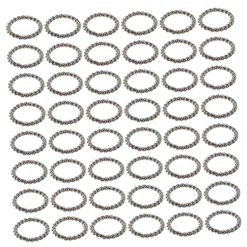 KALLORY 100 Stück Edelstahlschmuckkreis Schlüssel einstellbar Schmuckverbinder für die Schmuckherstellung verdrehte Ringe für Schmuck Verbindungsringe für Schmuck Rostfreier Stahl Silber KALLORY 100 Stück Edelstahlschmuckkreis Schlüssel einstellbar Schmuckverbinder für die Schmuckherstellung verdrehte Ringe für Schmuck Verbindungsringe für Schmuck Rostfreier Stahl Silber von KALLORY