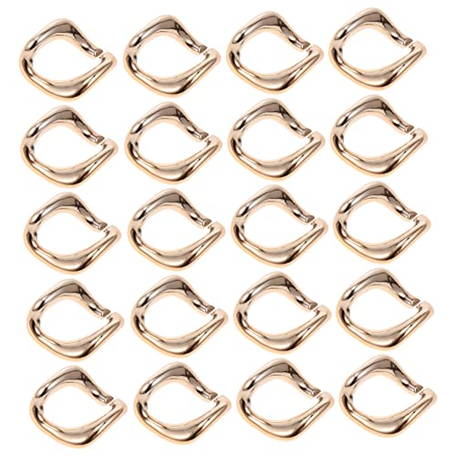 KALLORY 100 Stück Einfach Einzustellende Kettenschnalle Hüfte Roségoldkette Ketten Zur Schmuckherstellung Schlüssel Rose Vergoldete Gliederkette Farbig Galvanikschnalle Golden Plastik von KALLORY