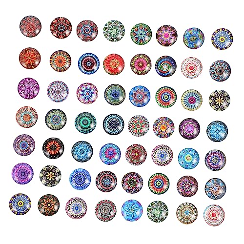 KALLORY 100 Stück Glasfleck für Herstellung Edelstein-Aufkleber Reiz Schmuckzubehör handgefertigte Edelstein-Patches glänzender Edelsteinanhänger Cabochon-Anhänger Glas-Patch-Aufkleber von KALLORY
