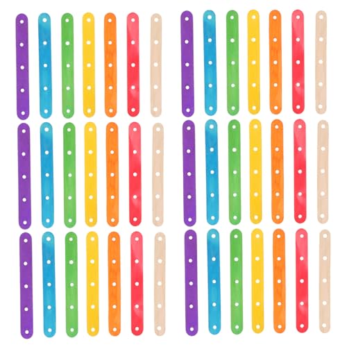KALLORY 100 Stück Holzsorbet -Sticks am Stiel Lutscherstäbchen zum Basteln Handwerk Cake Pop Stick groß werkzeug Eisstangen aus Holz Bastelstäbchen klein Holzstangen farbiger Holzstab von KALLORY