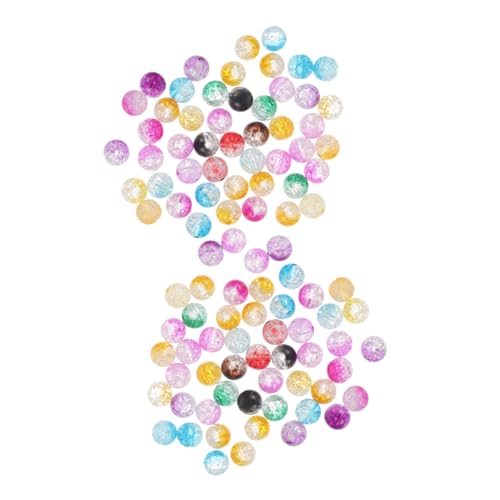 KALLORY 100 Stück Kristallperlen Gefüllt Schmuckperlen Coole Perlen Halskette Perlen Für Schmuck Runde Perlen Perlen Masse Runden Perlen Für Die Herstellung Von Armbändern Reiz Acryl von KALLORY