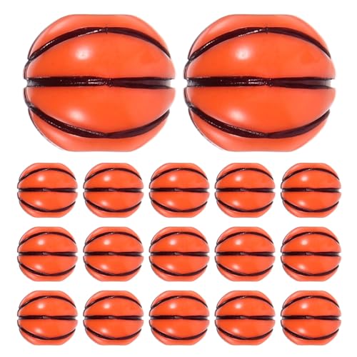 KALLORY 100 Stück Lose Acrylperlen Zum Selbermachen, Basketball-perlenarmband, Zubehör, Schmuckherstellung, Bastelbedarf Für Halsketten, Armbänder, Ohrringe von KALLORY