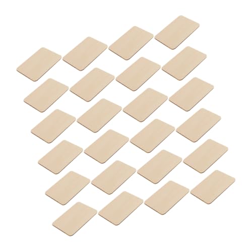 KALLORY 100 Stück Quadratische Holzscheiben Holzplatte Holzquadrate Zum Basteln Quadratische Holzscheiben Zum Basteln Holzfliesen Zum Basteln Quadrate Unbehandelte Holzausschnitte von KALLORY