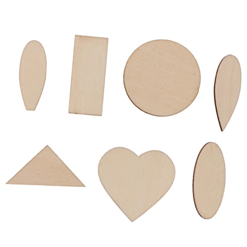 KALLORY 100 Stück dekorative Holzspäne Protokoll Handwerksbedarf Herzen Bastelsets für Erwachsene Dekoration natürlich Holzspan holzscheiben selber machen leere Holzscheiben Hölzern von KALLORY
