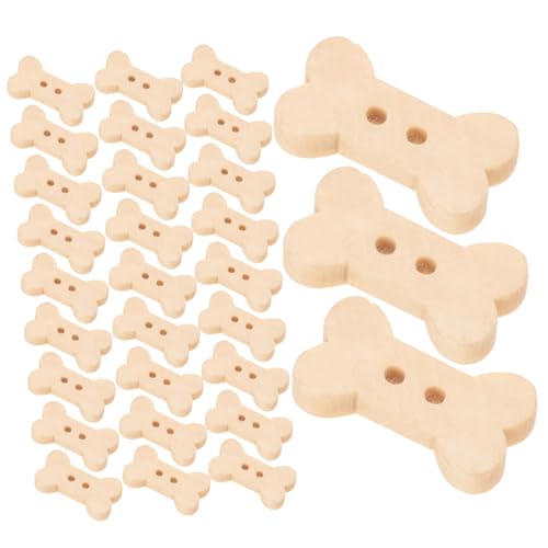 KALLORY 100Stücke Holzknöpfe Knochenform für DIY Projekte Nähknöpfe Holz Kleidung Basteln und Designs KALLORY 100Stücke Holzknöpfe Knochenform für DIY Projekte Nähknöpfe Holz Kleidung Basteln und Designs von KALLORY