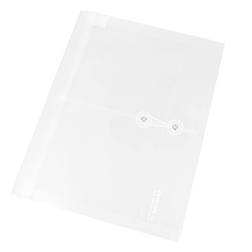 KALLORY 10Stücke Kunststoffumschläge mit Schnurverschluss Transparenter Wasserdichter Dokumentenordner für Schule Home Office und Langfristige Aufbewahrung von Wichtigen Unterlagen von KALLORY