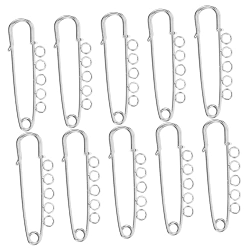 KALLORY 10Stücke Metall Broschen mit Schlaufen Sicherheitsnadeln für DIY Kiltnadeln mit Löchern Vielseitig Einsetzbar für Hüte Schals Schmuck und Kunsthandwerk KALLORY 10Stücke Metall Broschen mit Schlaufen Sicherheitsnadeln für DIY Kiltnadeln mit Löchern Vielseitig Einsetzbar für Hüte Schals Schmuck und Kunsthandwerk von KALLORY