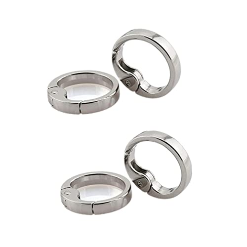 KALLORY 10Stücke Metall Spaltringe Schlüsselring Schnallen für Taschen Handtaschen Rucksäcke und DIY Handwerk Silberfarben Robust und Leicht von KALLORY