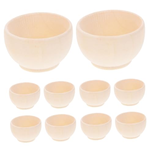 KALLORY 10Stücke Unvollendete Holzschalen Zum Basteln DIY Dekoration Natürlichem Holz Blanko Für Gestaltungen Für Schule Und Feste KALLORY 10Stücke Unvollendete Holzschalen Zum Basteln DIY Dekoration Natürlichem Holz Blanko Für Gestaltungen Für Schule Und Feste von KALLORY