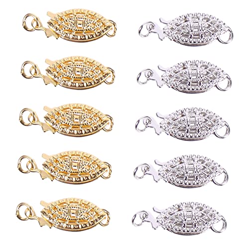 KALLORY 10Stücke Verschlusshaken für Schmuckherstellung Teiliges und Elegantes Design für DIY Armbänder und Vielseitige Handwerksanschlüsse von KALLORY
