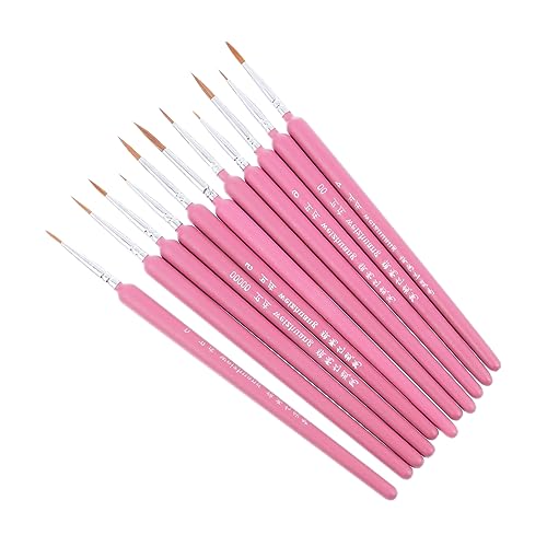 KALLORY 11 Stück Bürobedarf Waschbar Detailmalpinsel Schulmaterial Pinsel Für Feine Details Malen Detail-stift Langlebige Pinsel Kunstmarkierung Markierungen Farbstifte Ölfarbe Tinte Rosa KALLORY 11 Stück Bürobedarf Waschbar Detailmalpinsel Schulmaterial Pinsel Für Feine Details Malen Detail-stift Langlebige Pinsel Kunstmarkierung Markierungen Farbstifte Ölfarbe Tinte Rosa von KALLORY