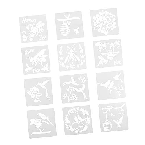 KALLORY 12 Blatt Malvorlage Malschablonen selber machen Kunsthandwerk DIY-Kunstvorlagen groß Wiederverwendbare Zeichenvorlagen praktische Malschablonen DIY zeichenzubehör das Haustier Weiß KALLORY 12 Blatt Malvorlage Malschablonen selber machen Kunsthandwerk DIY-Kunstvorlagen groß Wiederverwendbare Zeichenvorlagen praktische Malschablonen DIY zeichenzubehör das Haustier Weiß von KALLORY