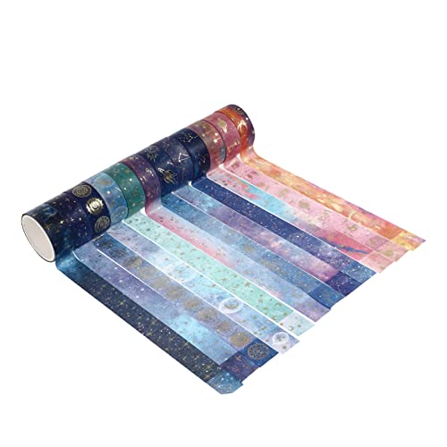 KALLORY 12 Rollen Klebrige Papierbänder Fotoalbumband Scrapbook-papier Klebebänder Für Heimwerker Abdeckband Papier Klebeband Scrapbook-klebeband Dekoratives Klebeband Für Notizbücher Blau von KALLORY
