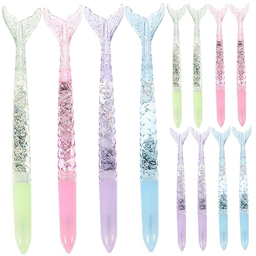 KALLORY 12 Stück Gradienten Treibsand Pen süße Kugelschreiber Meerjungfrau favorisieren Tinte Rosa funkeln süße Stifte Masse Mehrzweck-Gelstift kreativer Gelstift Stifte für Plastik von KALLORY