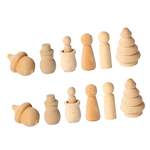 KALLORY 12 Stück Leere Holzornamente Für Puppen Puppenhaus Dekorative Figuren Klammern Klein Für Miniaturfiguren Dekorationen Bastel Und Kunstprojekte Puppen Unvollendete KALLORY 12 Stück Leere Holzornamente Für Puppen Puppenhaus Dekorative Figuren Klammern Klein Für Miniaturfiguren Dekorationen Bastel Und Kunstprojekte Puppen Unvollendete von KALLORY
