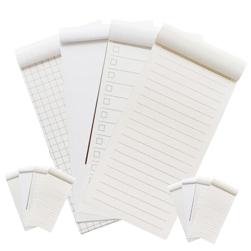KALLORY 12 Stück Notizbuch ungefüttert Notizpolster Tasche Mini kleiner tragbarer Notizblock tragbarer Notizblock aus Papier Notizbilder Notepad abreißen Memo -Pads Weiß von KALLORY