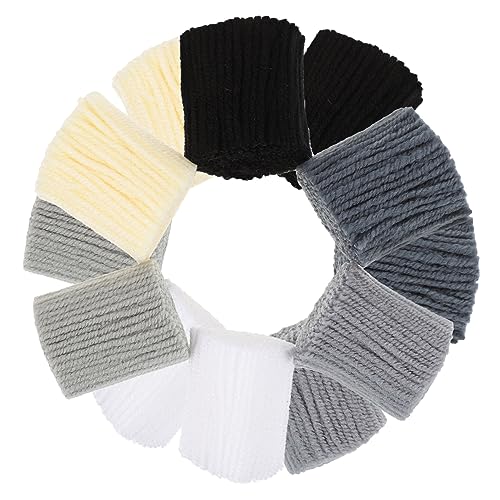 KALLORY 12 Stück Stickgarn Für Teppiche Haken Beige Mehrfarbig Verriegeln Garn Zum Häkeln Nähen Knüpfgarn Vielfältig Hallo Tuften Blau Stränge Anfänger Garne Zum Selbermachen Stich Acryl von KALLORY