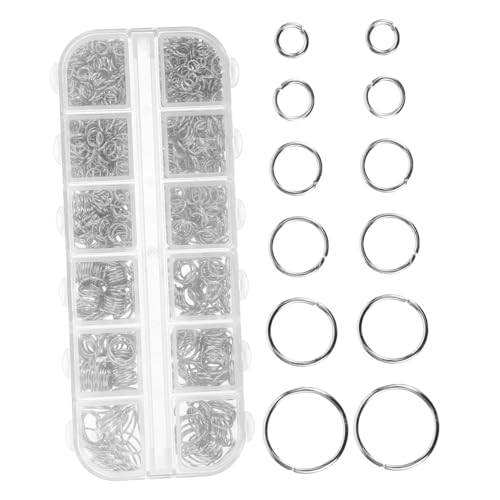 KALLORY 1200Stücke Sprungringe für DIY Schmuckherstellung Offene Biegeringe für Armbänder Schlüsselanhänger und Mehr Hochwertiges Schmuckset Aufbewahrungsbox KALLORY 1200Stücke Sprungringe für DIY Schmuckherstellung Offene Biegeringe für Armbänder Schlüsselanhänger und Mehr Hochwertiges Schmuckset Aufbewahrungsbox von KALLORY