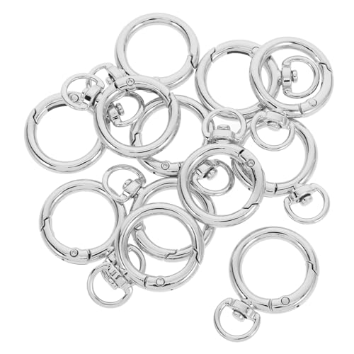KALLORY 12Stücke Karabinerhaken Legierung mit Drehbaren O Ringen für Taschen Gürtel Schlüsselanhänger Geldbörsen und DIY Zubehör Silberfarben Robust und Vielseitig KALLORY 12Stücke Karabinerhaken Legierung mit Drehbaren O Ringen für Taschen Gürtel Schlüsselanhänger Geldbörsen und DIY Zubehör Silberfarben Robust und Vielseitig von KALLORY