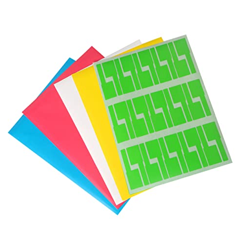 KALLORY 15 Stück Netzwerkkabel -Etikettaufkleber Stichworte mehrfarbige Blanko-Etiketten im A4-Format Klebeetiketten kreative p-form-etiketten Etikettenaufkleber für Netzwerkkabel von KALLORY