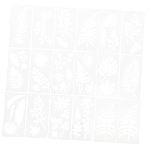 KALLORY 16 Blatt Blatt Malvorlage Dekorative Zeichnung Blätter groß Wiederverwendbare Malereischablonen Wand Schablonen zum Zeichnen Schablonen formen das Haustier Weiß KALLORY 16 Blatt Blatt Malvorlage Dekorative Zeichnung Blätter groß Wiederverwendbare Malereischablonen Wand Schablonen zum Zeichnen Schablonen formen das Haustier Weiß von KALLORY