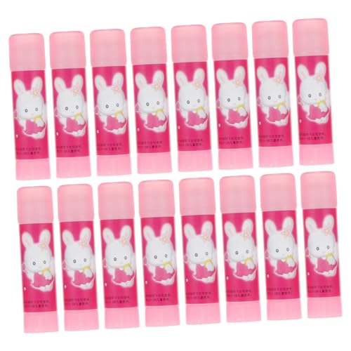 KALLORY 16 Stück Feste Klebstoffstange Klebeband Tack Büro farbig klebrig schreibwaren klassenzimmer kleber Zubehör basteln basteln Kleber Stabkleber für Papierhandwerk pva Rosa von KALLORY