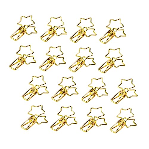 KALLORY 16 Stück Fotoordner Papierklemmen Clips hängend Name Schwerlastklammern groß klemmbausteine Fotoklemme Klemmen für Büro Klemmen organisieren Kleine Klemmen Fotoclip Eisen Golden von KALLORY