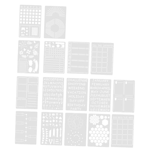 KALLORY 16 Stück Wochenplaner-Vorlage Planer-Malschablonen aus Kunststoff Planerschablonen aus Kunststoff Zeitschriftenplaner-Schablonen Planer-Vorlagenschablone das Haustier von KALLORY