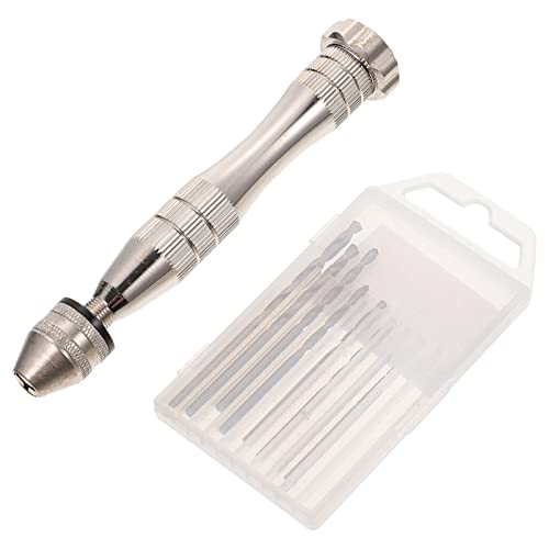 KALLORY 1Satz Handspirale Bohrer Aluminiumlegierung mit Präzisionsbohrern für Walnuss Modellbau und Schmuckherstellung Einfache Handhabung von KALLORY
